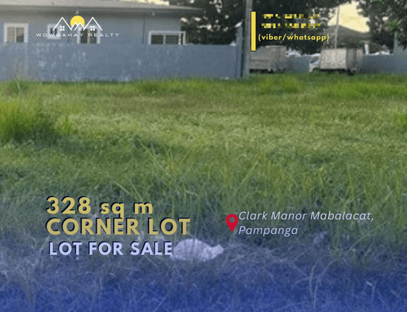 STRATEGIC 328 SQM CORNER LOT FOR SALE IN CLARK MANOR, MABALACAT CITY, PAMPANGA