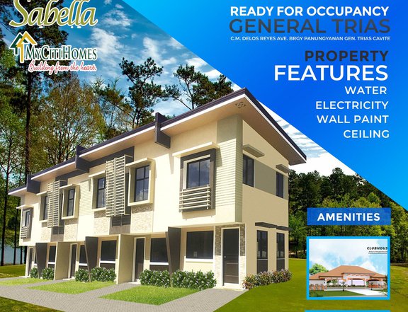 Clean Title! Sabella 3 Bedroom Townhouse in General Trias Cavite