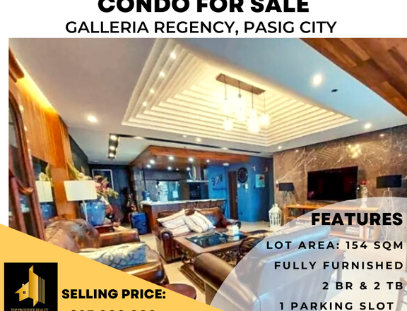 FULLY FURNISHED 2-BR CONDO FOR SALE IN PASIG CITY