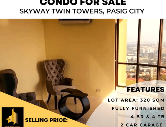 4-bedroom Condo For Sale in Pasig Skyway Twin Towers