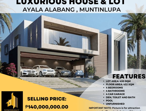 4 Bedroom House & Lot for Sale in Ayala Alabang, Muntinlupa City