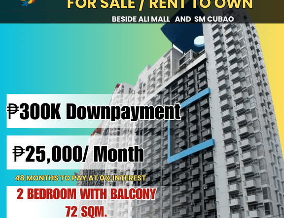 2 BR. Manhattan Heights | Araneta City Cubao | For sale/ Rent to own