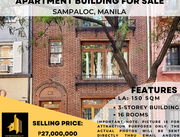 3 Storey Apartment for Sale in Sampaloc, Manila