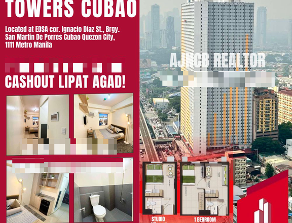 AFFORDABLE STUDIO UNIT - PHP 15,000 CASHOUT LIPAT AGAD - CUBAO QUEZON CITY