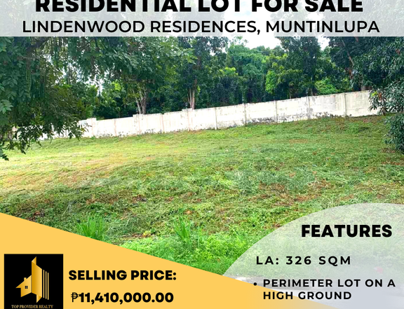 326 sqm Residential Lot For Sale in Muntinlupa Metro Manila