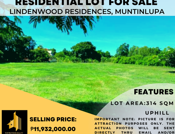 Overlooking view Residential Lot for Sale in Lindenwood Residences