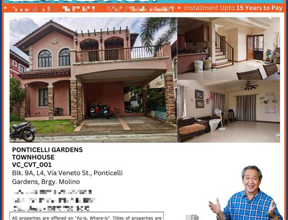 PONTICELLI GARDENS  TOWNHOUSE in Bacoor, Cavite