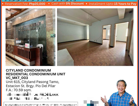 2-BR CONDO IN CITYLAND PASONG TAMO MAKATI, CITY