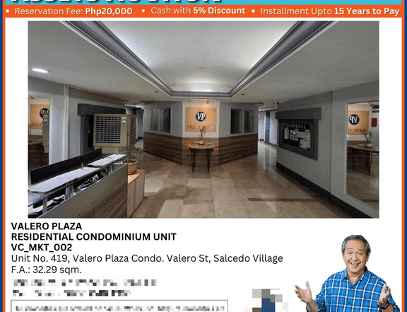 Valero Plaza Residential Condo For Sale in Makati