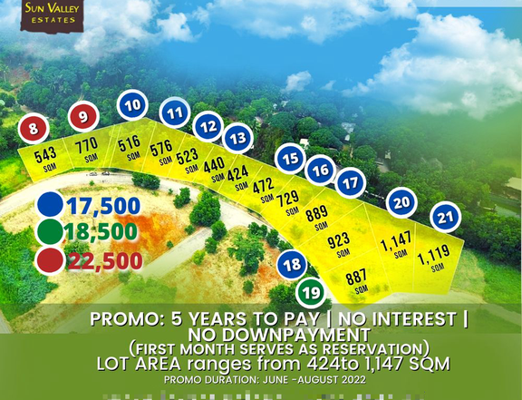 #5YearsToPay Installment Lots For Sale In Sun Valley Estates