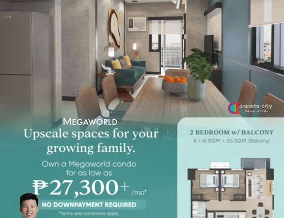 Laurent Park 64.5 sqm 2 Bedroom Unit for Sale inside Araneta City