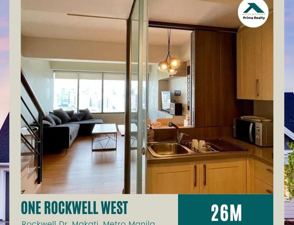 2 Bedroom Loft Condo Unit For Sale in One Rockwell West Makati