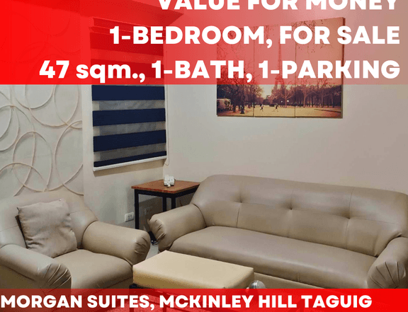 FOR SALE 1Bed 47sqm Condo FREE Parking MORGAN Suites McKinley Hill Taguig