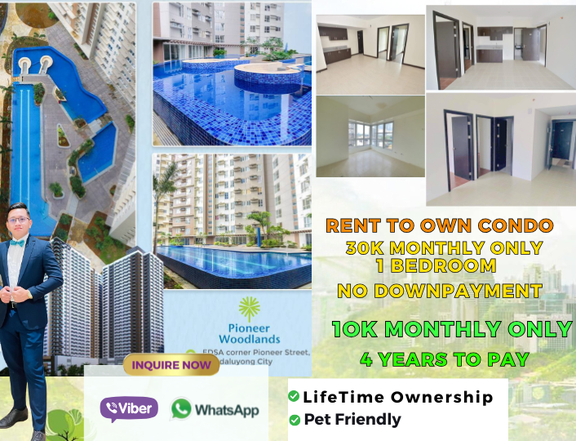 Mandaluyong 10k Monthly RFO Pioneer Woodlands MOVEIN 1BR RENT TO OWN BGC