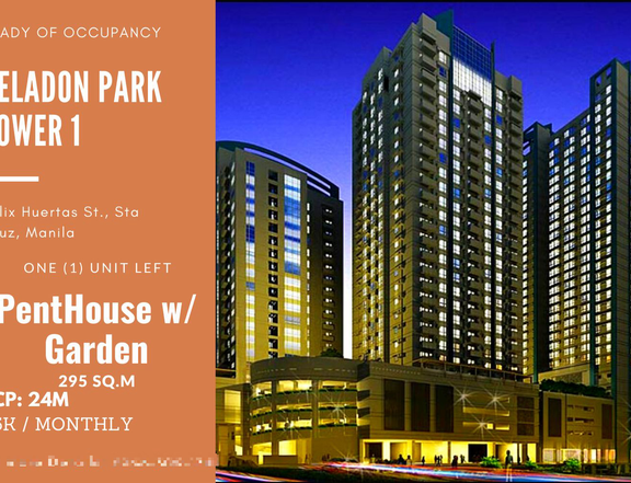 RFO 295.00 sqm Penthouse w/ Garden Condo For Sale in Manila