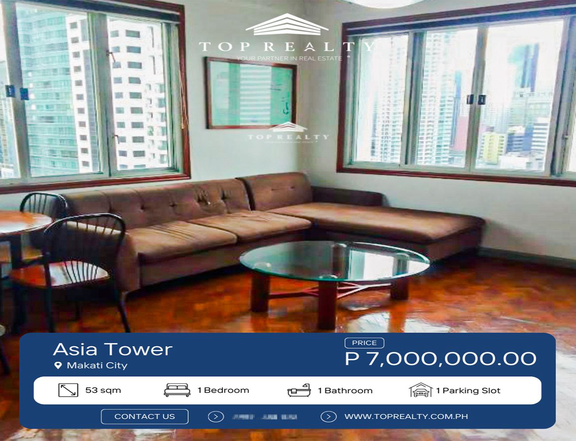1BR 1 Bedroom Condominium for Sale in Makati City, Asia Tower