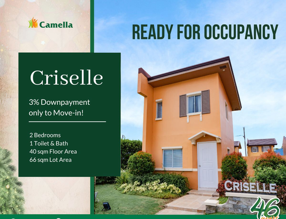 Bacolod House and Lot for Sale in Camella (RFO Criselle Unit)