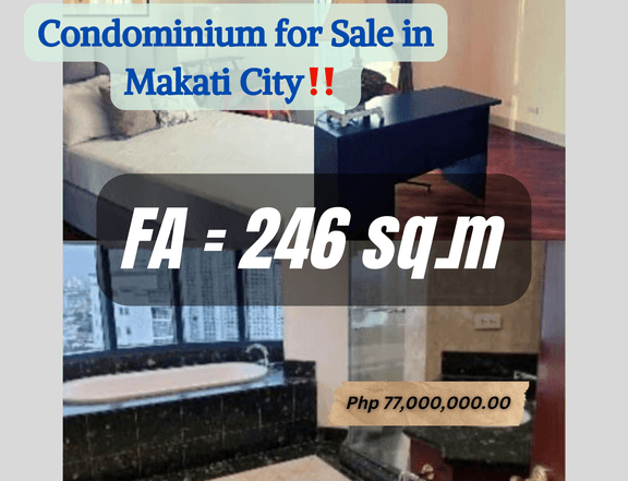 246.00 sqm 3-bedroom Condotels For Sale in Makati Metro Manila