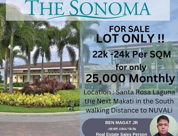 406 sqm Residential Lot For Sale in Santa Rosa Laguna 24k/sqm