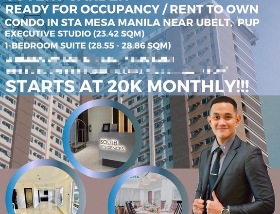 RFO 2 bedroom rent to own in sta.mesa V.mapa near LRT v.mapa station,Ubelt,UST,Sm sta.mesa