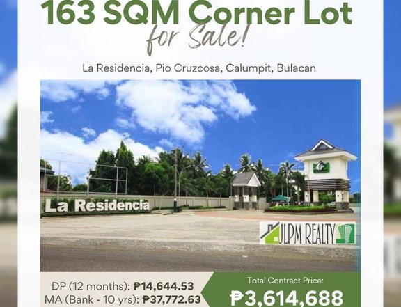 163sqm Corner Lot  for Sale in La Residencia, Calumpit, Bulacan