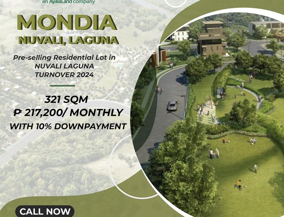 321 sqm Residential Lot For Sale in MONDIA Nuvali Laguna by Alveo Land