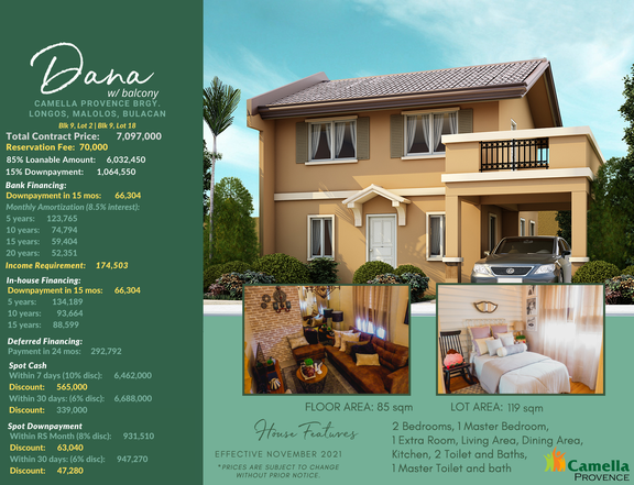 Promo House and Lot in Camella Provence Plaridel Bulacan