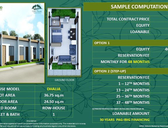 1-Bedroom Rowhouse For Sale in Tambler General Santos City!Less 50k !