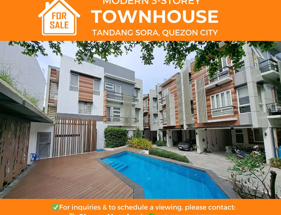 3-bedrooms 2 Car Garage 3-Storey Townhouse Gated Community For Sale Tandang Sora, Project 8, Q.C.