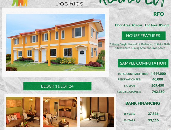 Reana EU,2 Bedroom RFO unit for sale here in Cabuyao, Laguna