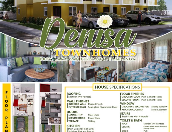 CORNER unit 3-bedroom Townhouse For Sale in San Fernando Pampanga