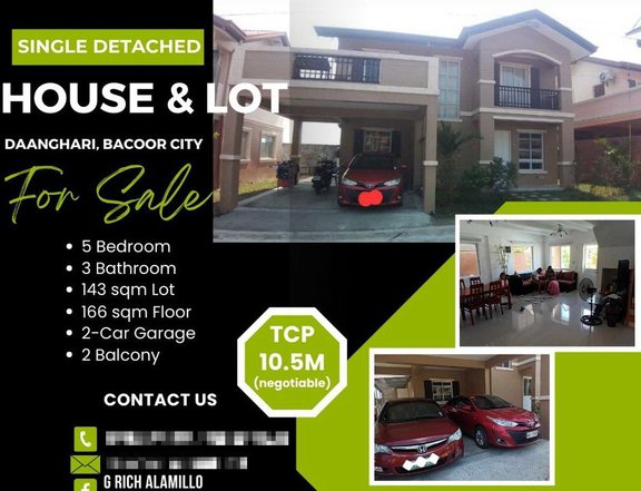 5-bedroom Single Detached House and Lot For Sale in Bacoor Cavite