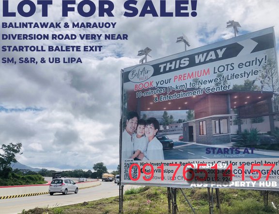 Residential Lot For Sale Lipa Near SM, SnR, BSU, and   Startoll Exit