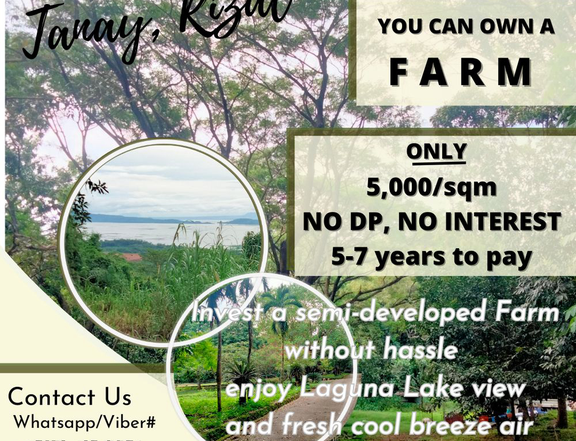 Pinakamurang Semi-developed Farm Lot in Tanay (2,500/sqm)