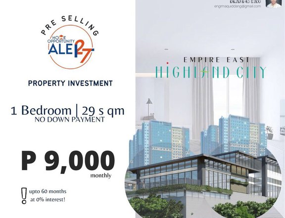 Elevated Township Condo in Pasig for only P9,000 per month