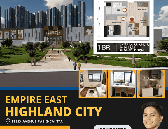 ONE BEDROOM UNIT FOR SALE NEAR BGC EMPIRE EAST HIGHLAND CITY