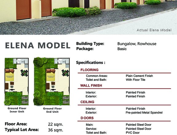 Elena | Rowhouse | OFW Real Estate Investment Philippines