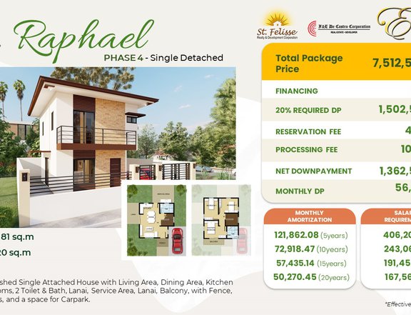 3-bedroom Single Detached House For Sale in Bacoor Cavite St. Raphael near somo