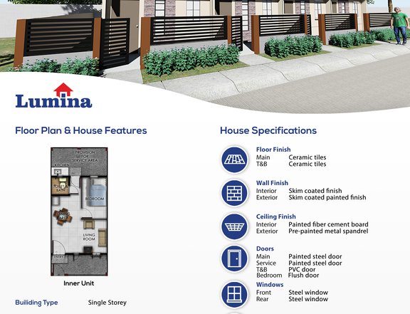 House and Lot in Lumina Sariaya | Emery Rowhouse Inner Unit