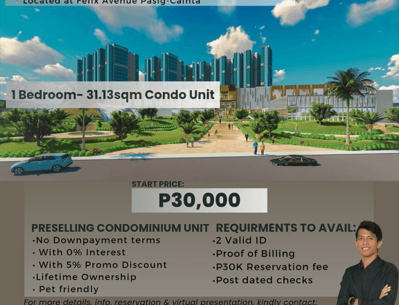 31.13 sqm 1-bedroom Condo For Sale at Empire East Highland City in Pasig-Cainta