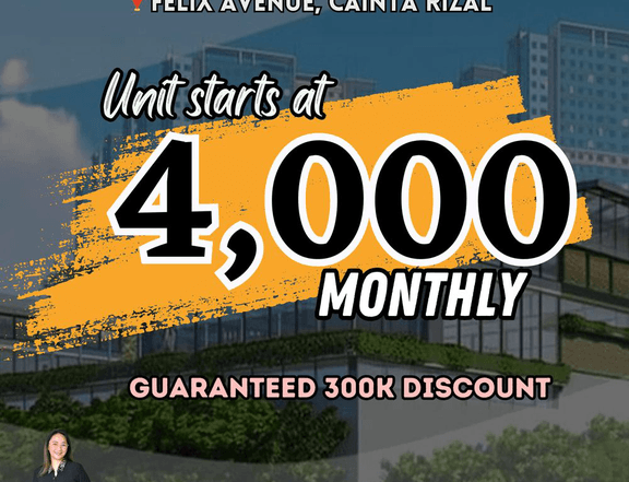New Condo 4,000 Monthly only Monthly in Cainta for Sale Empire East