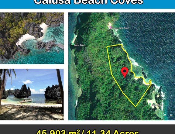 45,903 m2 / 11.34 Acres Matinloc Island Portion Exotic Calusa Beach Coves