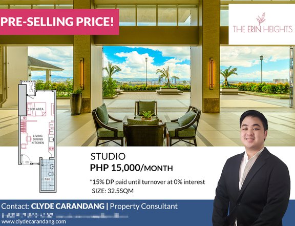 Studio 32.5 SQM | Erin Heights Preselling in Quezon City near UP