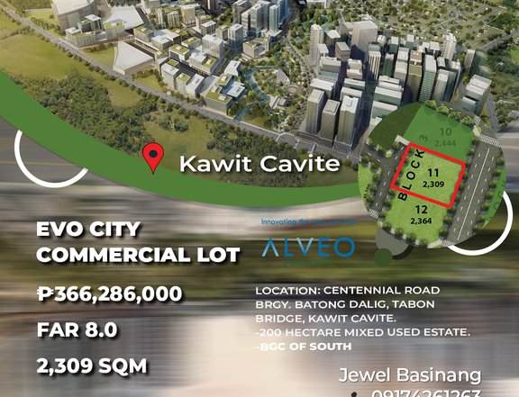 2300 sqm Commercial Lot For Sale in Cavite by Alveo Land