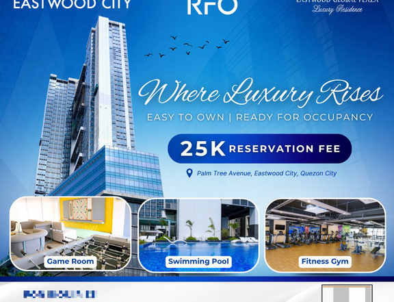 Ready For Occupancy 70.50 sqm 2-bedroom Residential Condo For Sale in Eastwood Quezon City