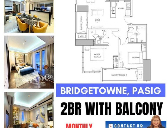 High-End 2BR with parking slot for sale with free split type AC for sale at The Le Pont Residences