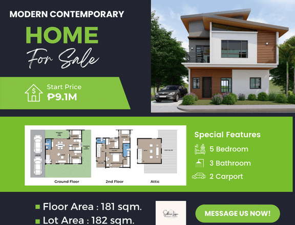 Pre-selling 5BR Modern Contemporary Single Detached House