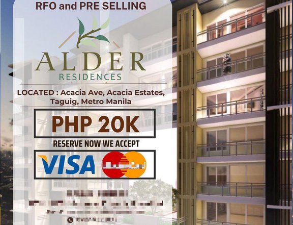 The Alder Residences 62.00 Sqm 2 Bedroom Residential Condo for Sale in Taguig