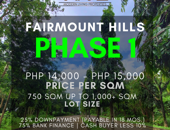LOT FOR SALE IN FAIRMOUNT HILLS ANTIPOLO CITY