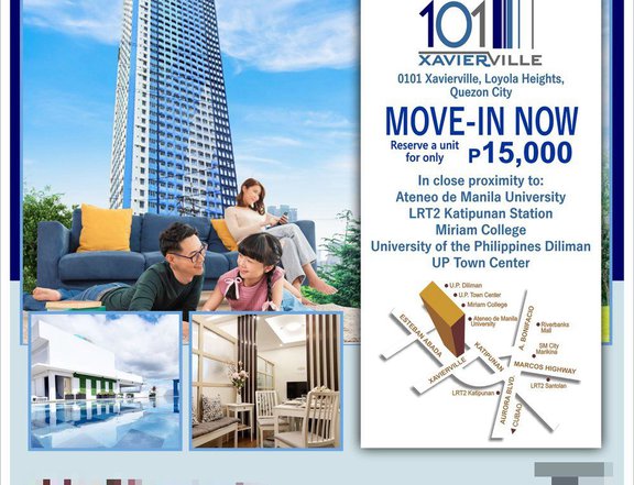 CITYLAND 101 Xavierville Studio Condo in Quezon City near ATENEO Rent To Own